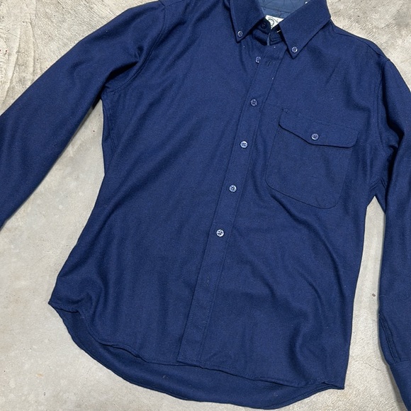 Navy blue wool button up shirt/jacket / size M - Picture 2 of 11